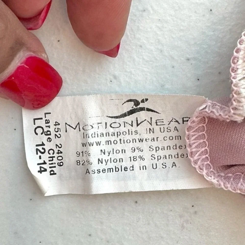 Motionwear Child Ballet Leotard Dress‎ Dusty Rose Mesh Back Strappy